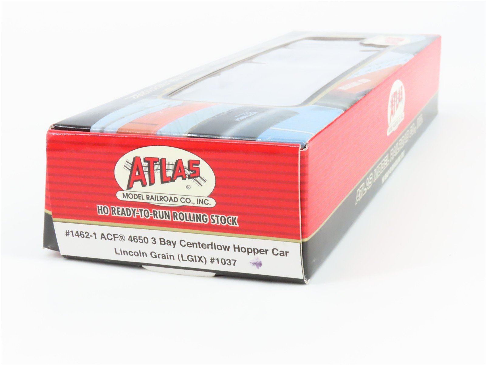 HO Scale Atlas 1462-1 LGIX Lincoln Grain 3-Bay Covered Hopper 1037 RTR