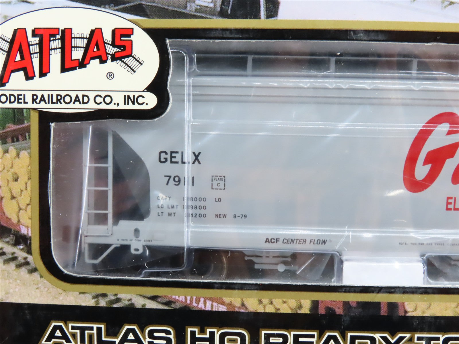 HO Scale Atlas 1456-2 GELX Garvey Elevators 3-Bay Centerflow Hopper 7911 RTR