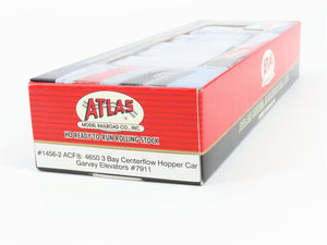 HO Scale Atlas 1456-2 GELX Garvey Elevators 3-Bay Centerflow Hopper 7911 RTR