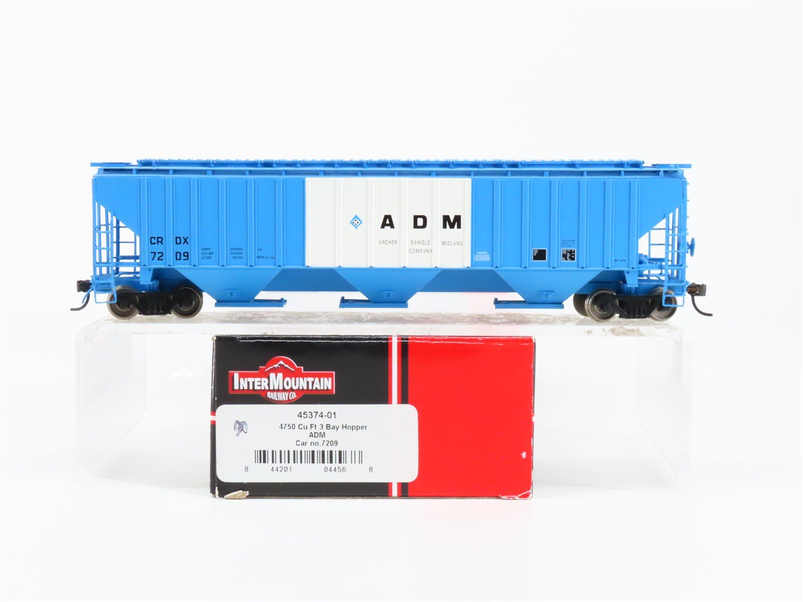 HO Scale InterMountain 45374-01 Archer Daniels Midland 3-Bay Covered Hopper RTR