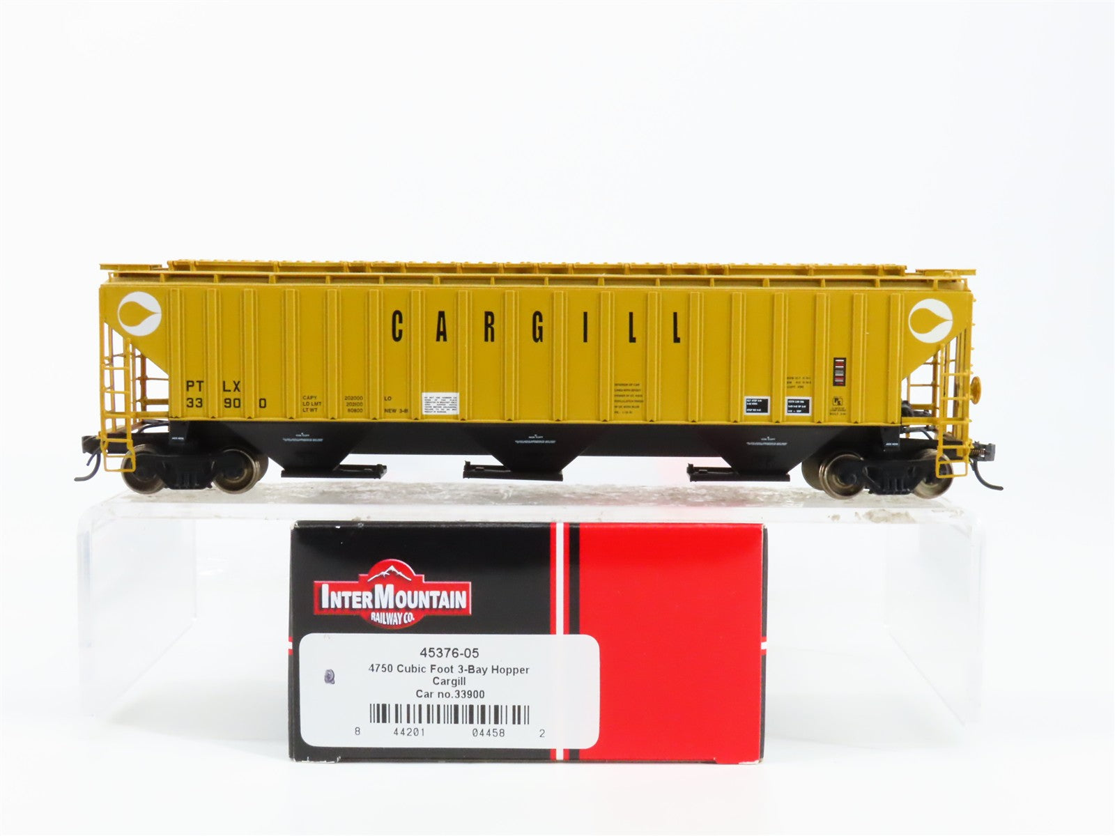 HO Scale InterMountain 45376-05 PTLX Cargill 3-Bay Covered Hopper 33900 RTR