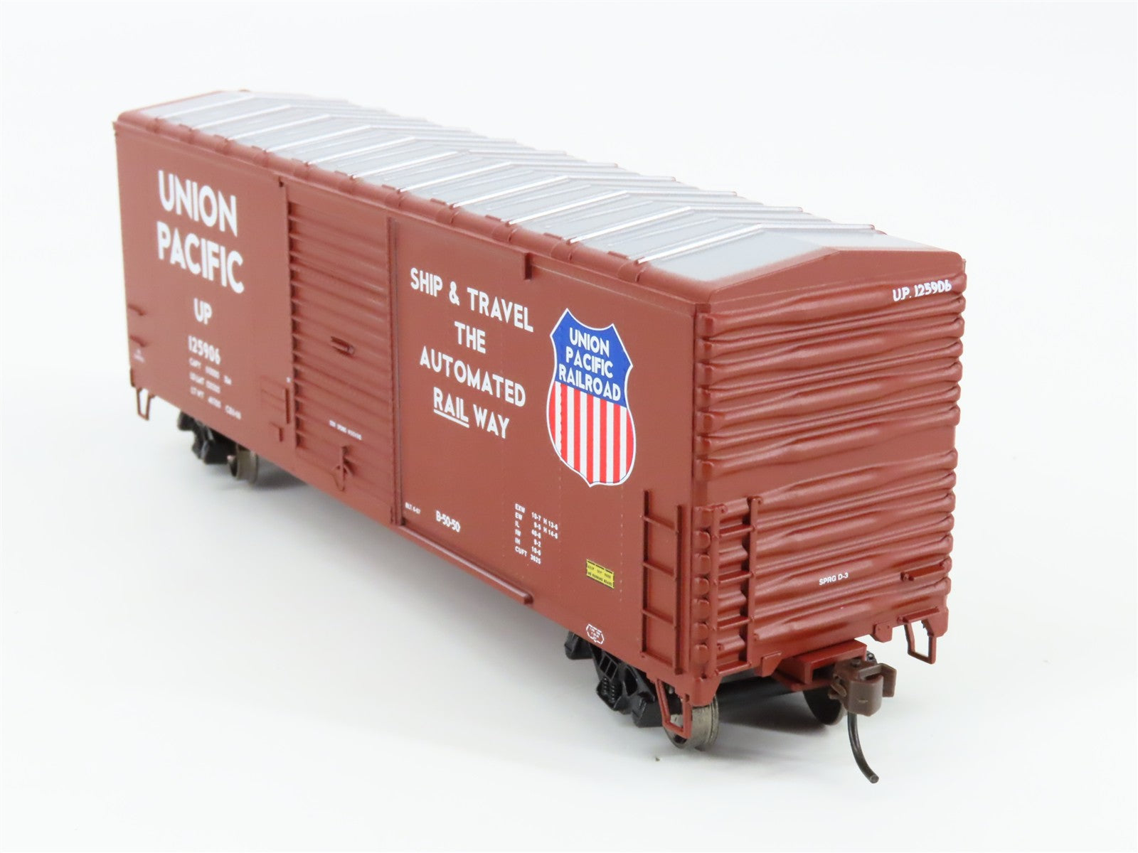 HO Scale Athearn 70134 UP Union Pacific 40' Box Car 125906 RTR