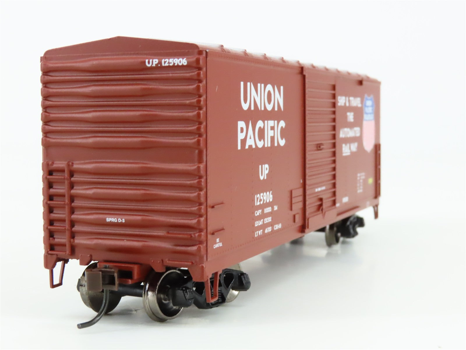 HO Scale Athearn 70134 UP Union Pacific 40' Box Car 125906 RTR