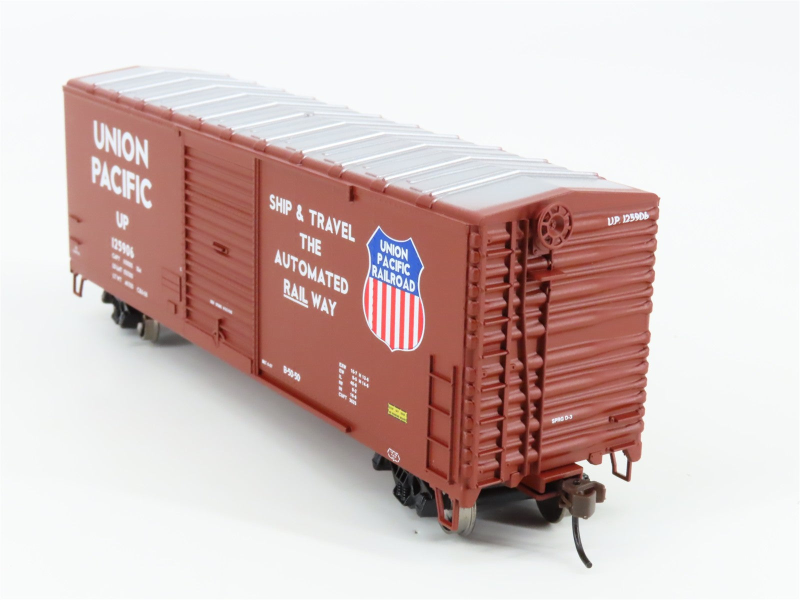 HO Scale Athearn 70134 UP Union Pacific 40' Box Car 125906 RTR