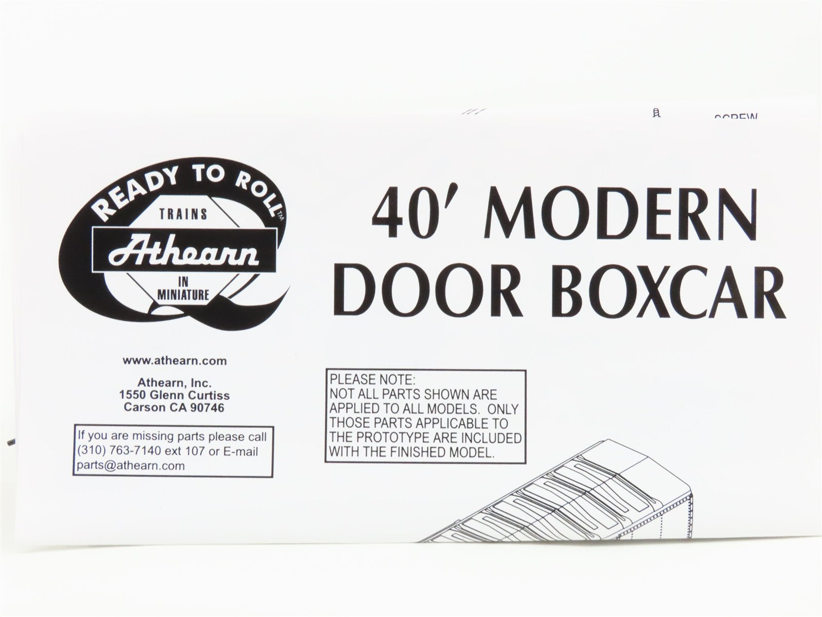 HO Scale Athearn 70134 UP Union Pacific 40' Box Car 125906 RTR