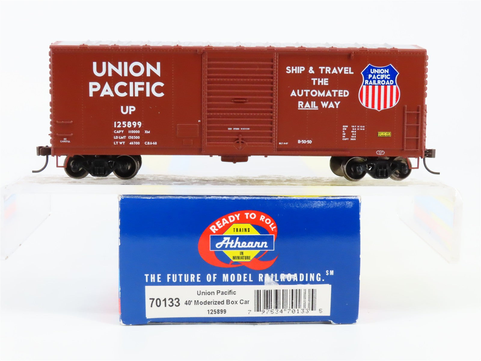Athearn 70133 UP Union Pacific 40' Modernized Box Car 125899 RTR