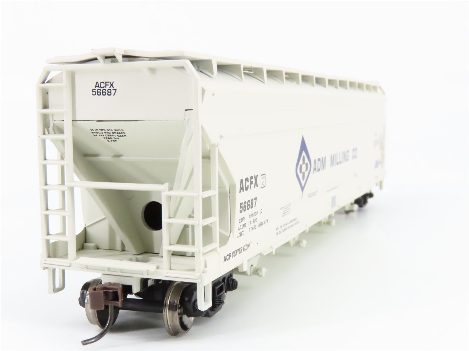 HO Scale Athearn ATH72264 ACFX ADM Milling Co. 55' 4-Bay Covered Hopper RTR