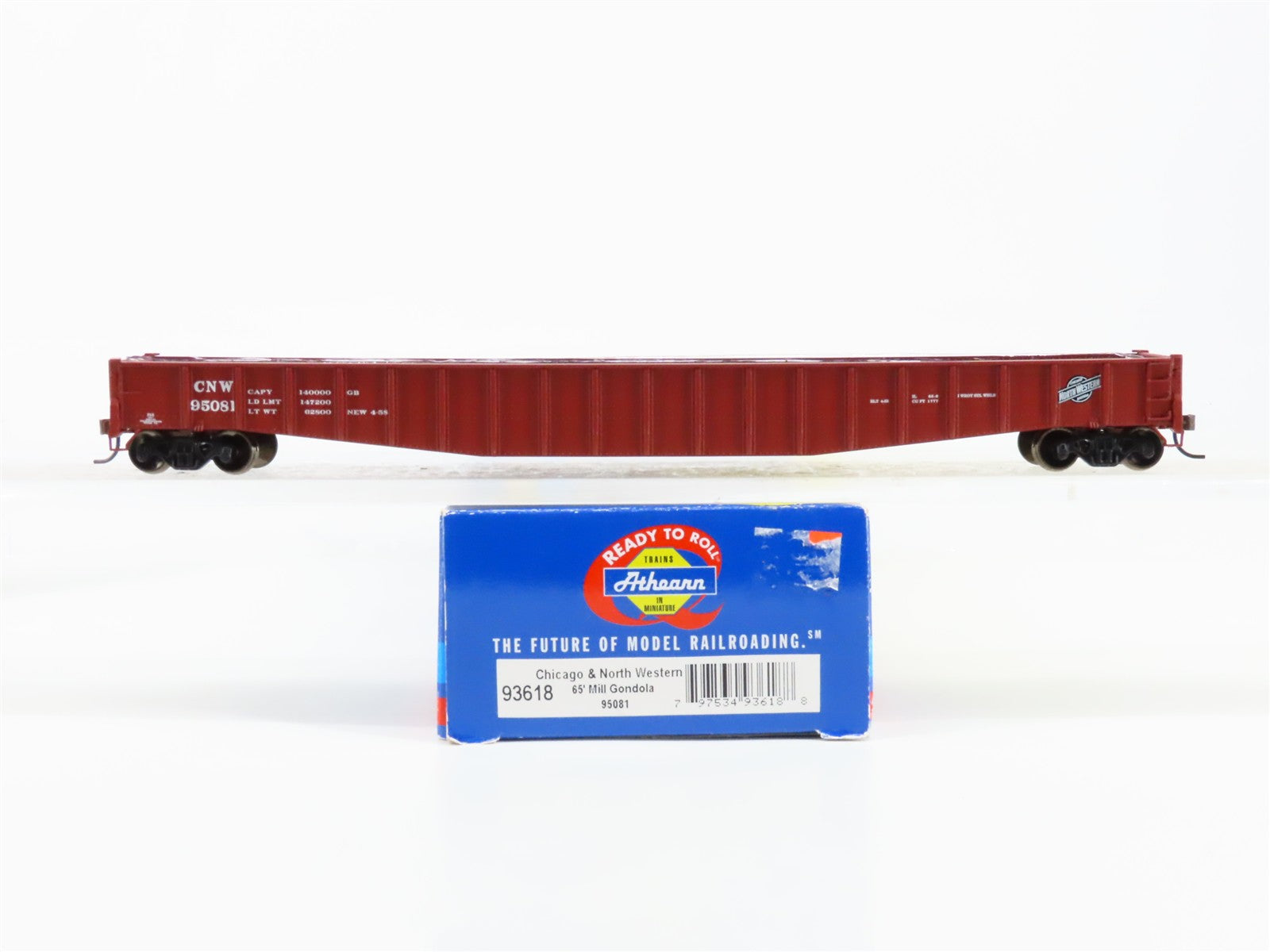 HO Scale Athearn 93618 CNW Chicago & North Western 65' 65' Mill Gondola RTR