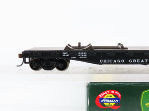HO Scale Athearn 81265 CGW Chicago Great Western 50' Flat Car 3722 RTR