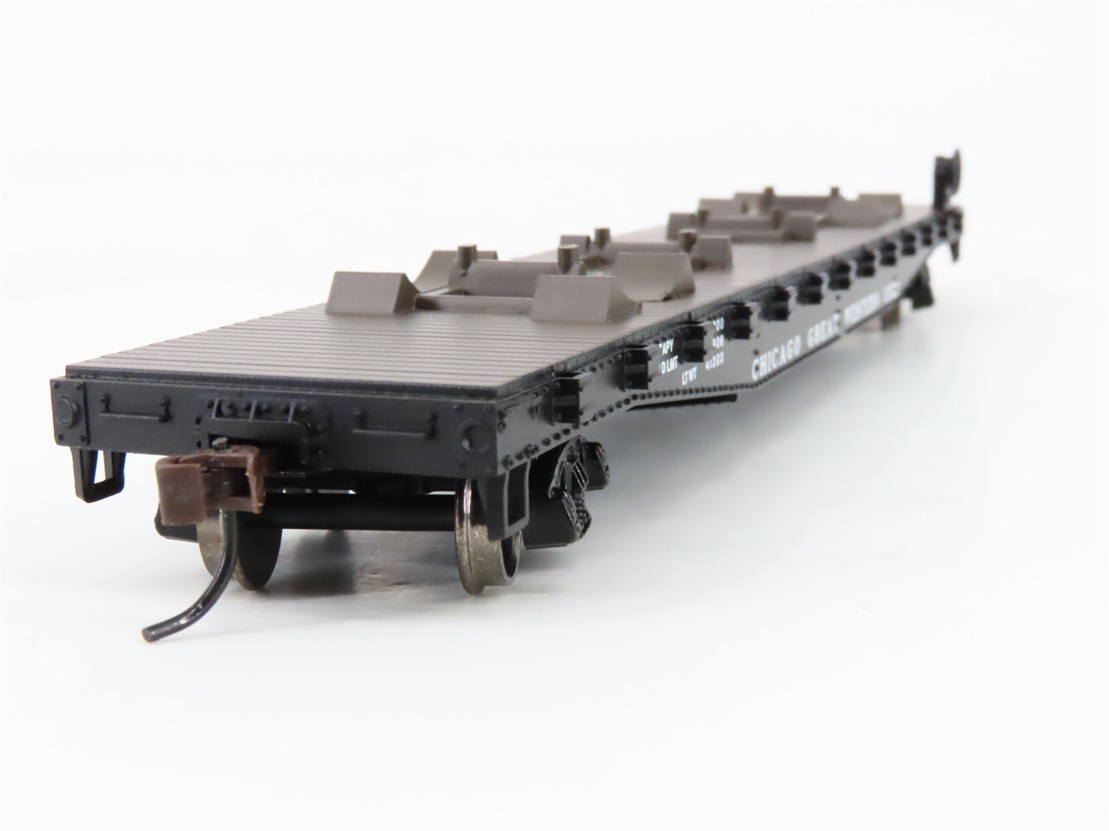 HO Scale Athearn 81265 CGW Chicago Great Western 50' Flat Car 3722 RTR
