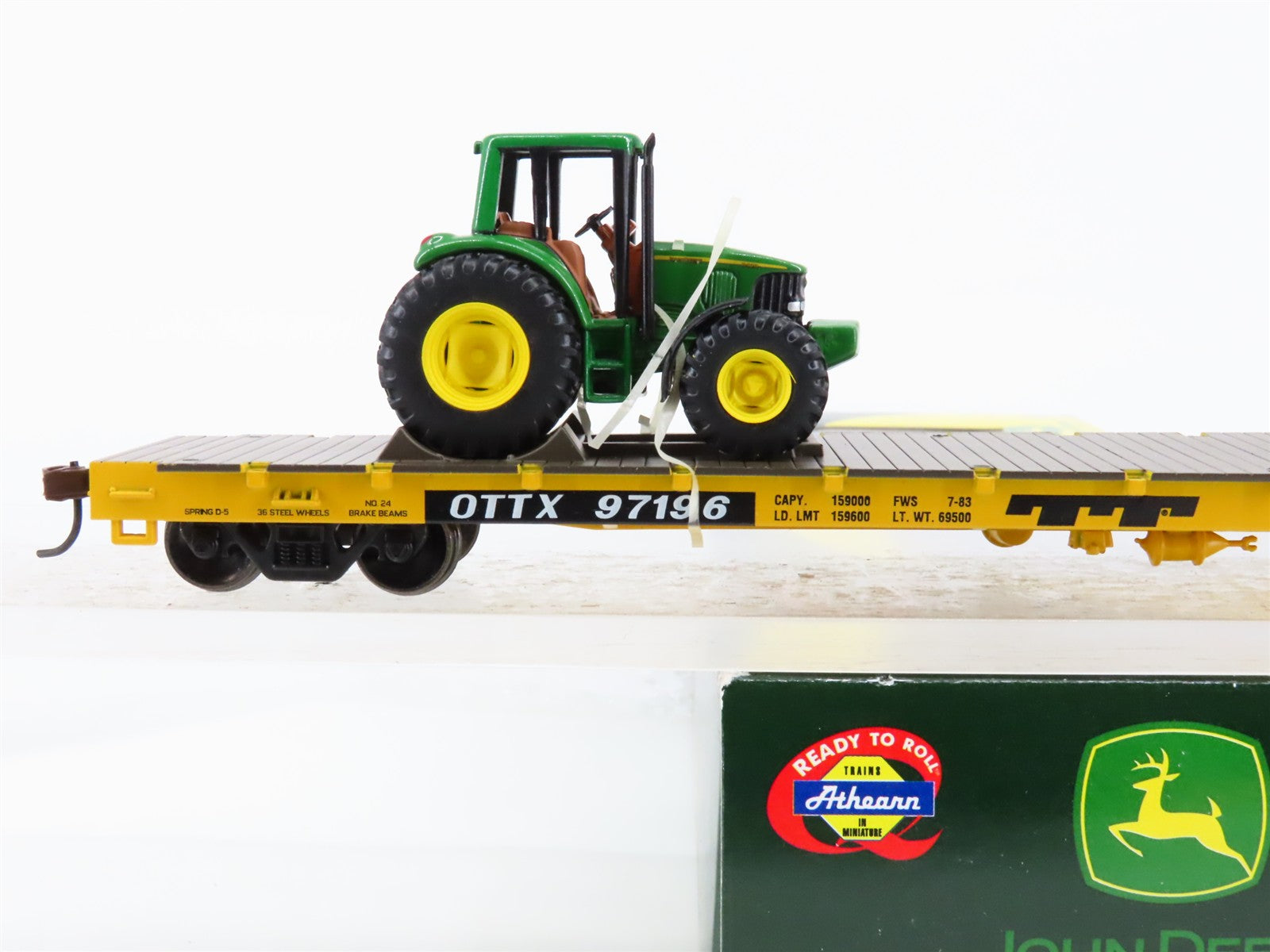 HO Scale Athearn 81929 OTTX Trailer Train 60' Flat Car 97196 RTR