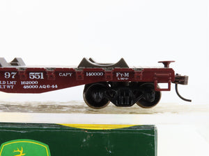 HO Scale Roundhouse 81253 ATSF Santa Fe 30' Flat Car 97551 RTR