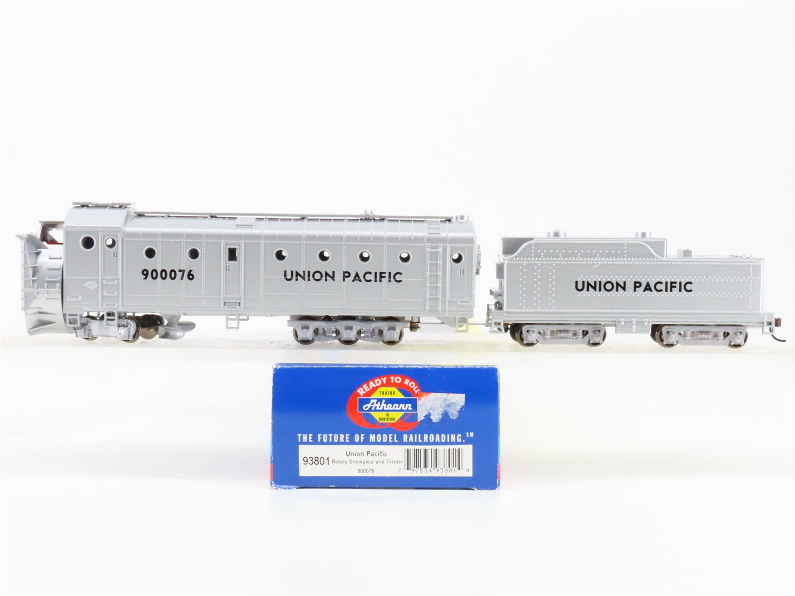 HO Scale Athearn 93801 UP Union Pacific Rotary Snowplow and Tender 900076 RTR