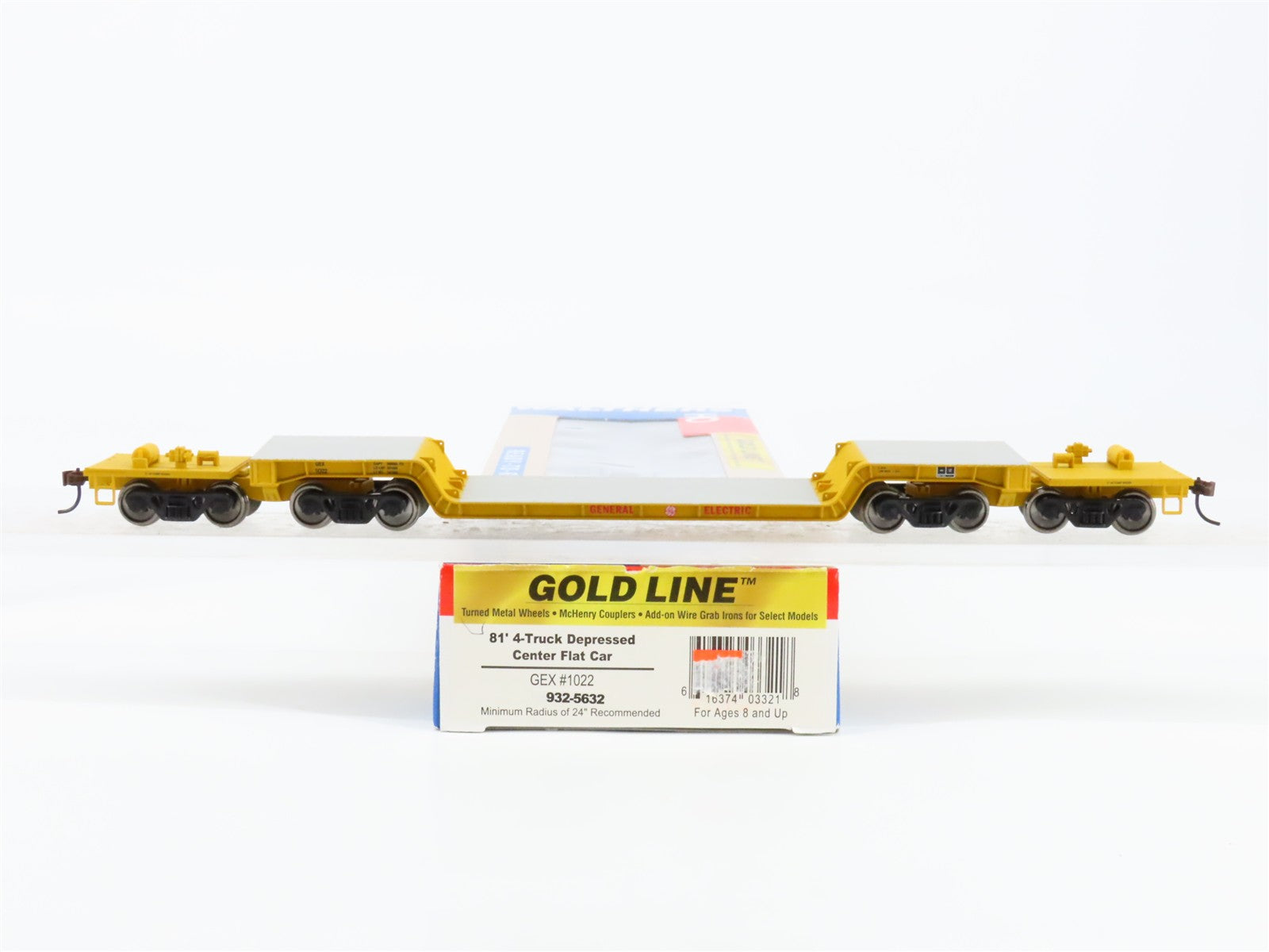 HO Scale Walthers 932-5632 GEX General Electric 81' Flat Car 1022 RTR