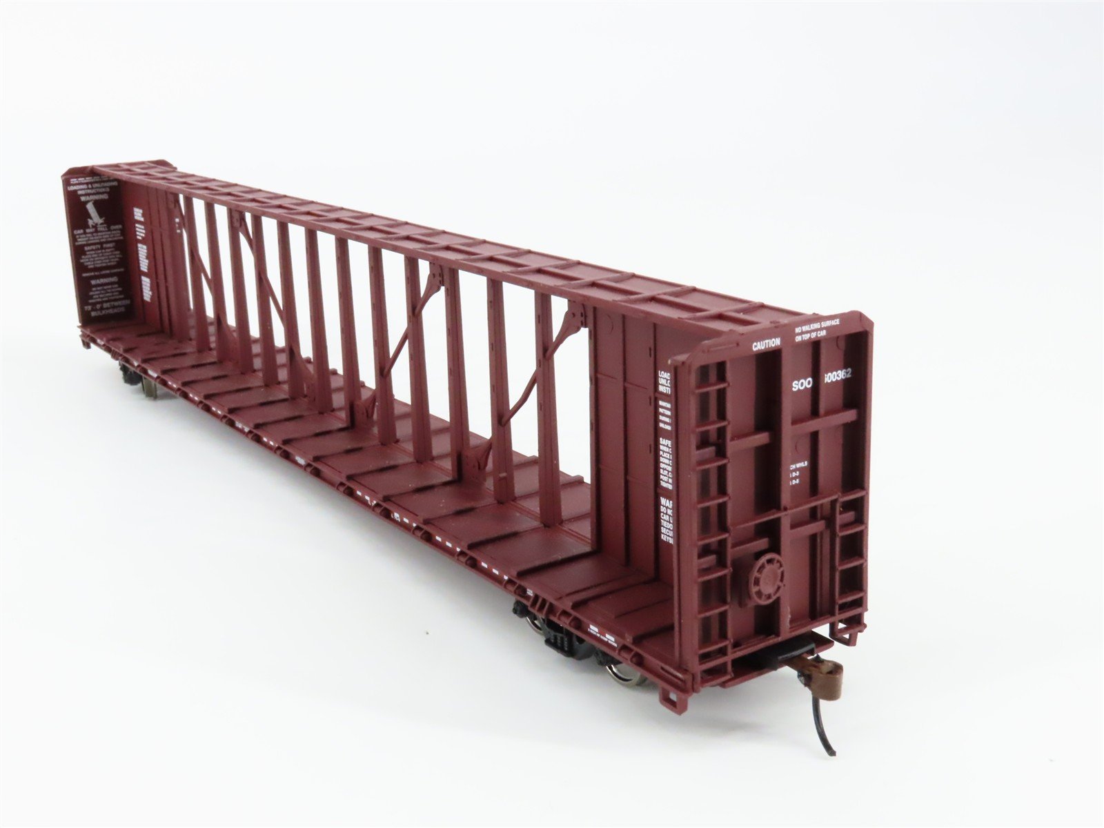 HO Scale Walthers 932-4136 Soo Line 72' Centerbeam Flat Car 600362 RTR