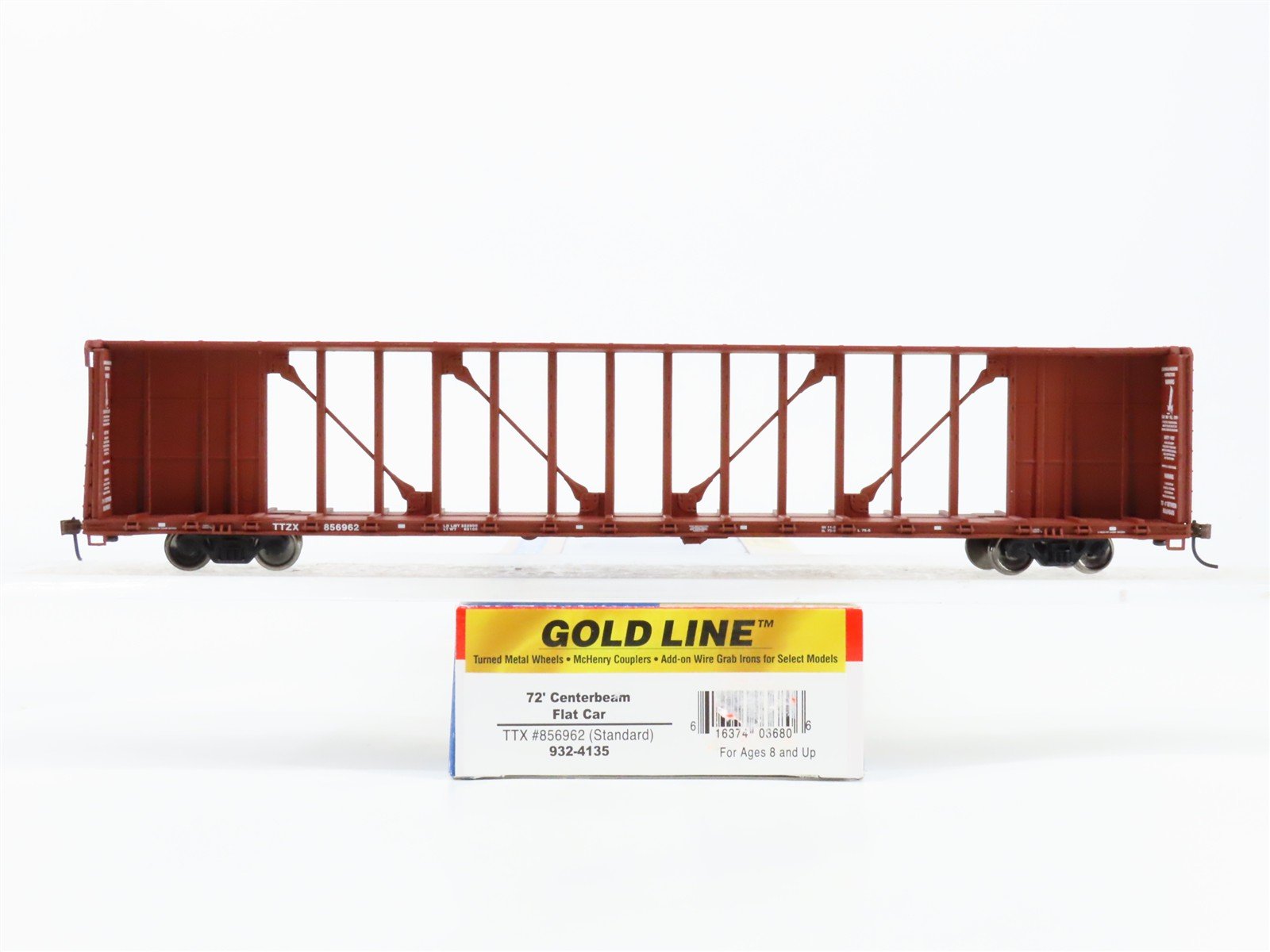 HO Scale Walthers 932-4135 TTX 72' Centerbeam Flat Car 856962 RTR