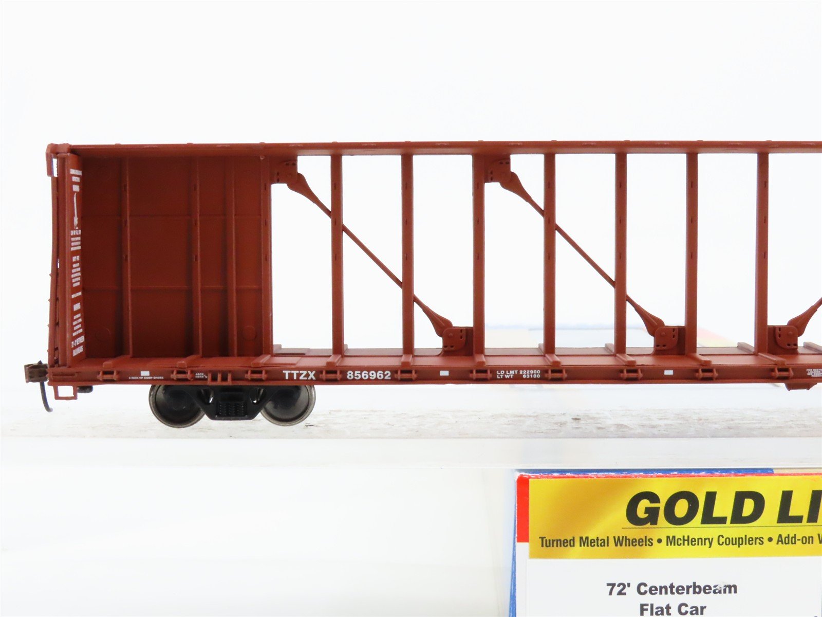 HO Scale Walthers 932-4135 TTX 72' Centerbeam Flat Car 856962 RTR