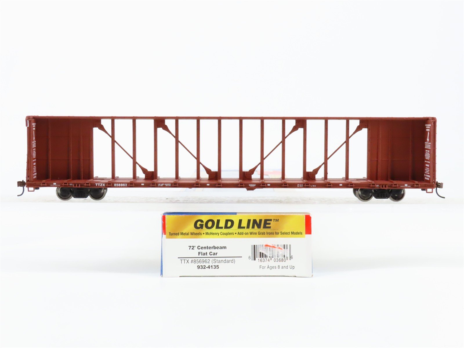 HO Scale Walthers 932-4135 TTX 72' Centerbeam Flat Car 856962 RTR