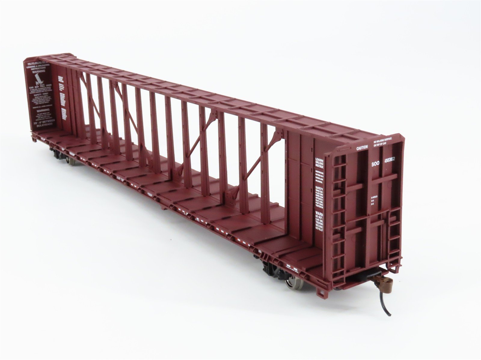 HO Scale Walthers 932-4136 Soo Line 72' Centerbeam Flat Car 600362 RTR