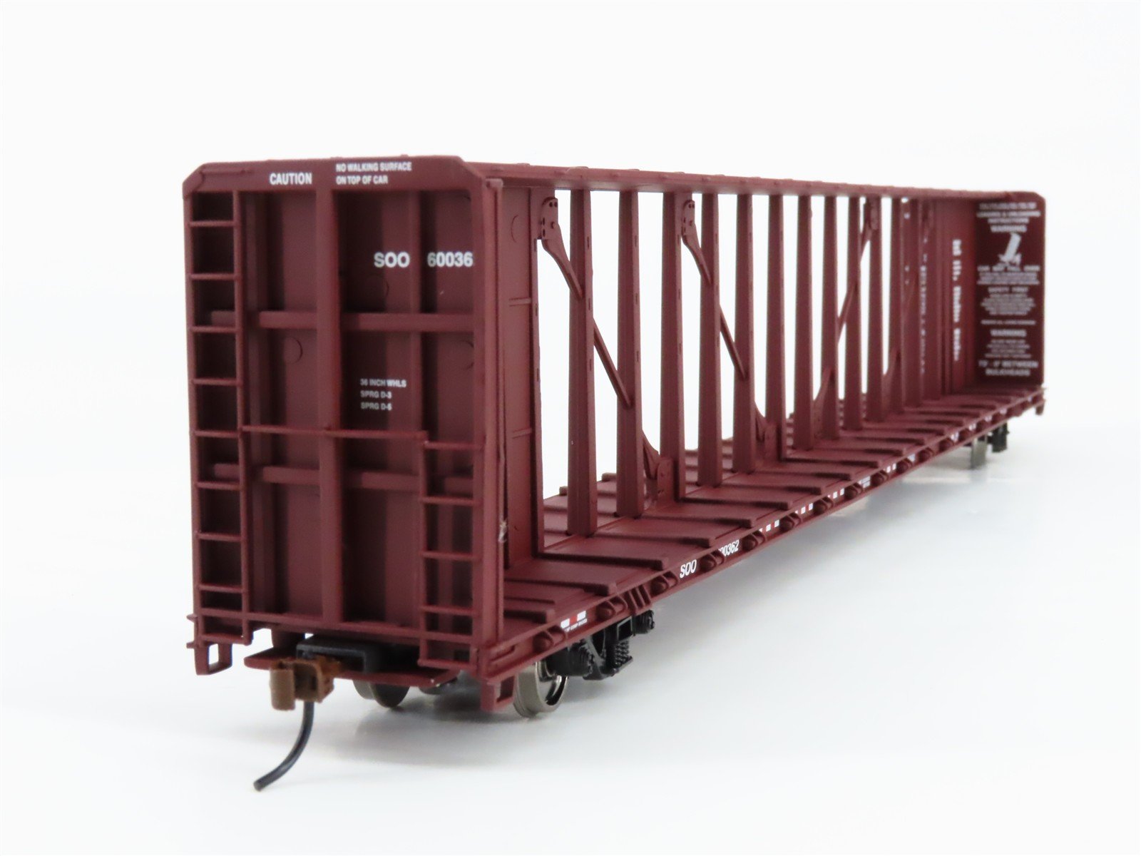 HO Scale Walthers 932-4136 Soo Line 72' Centerbeam Flat Car 600362 RTR
