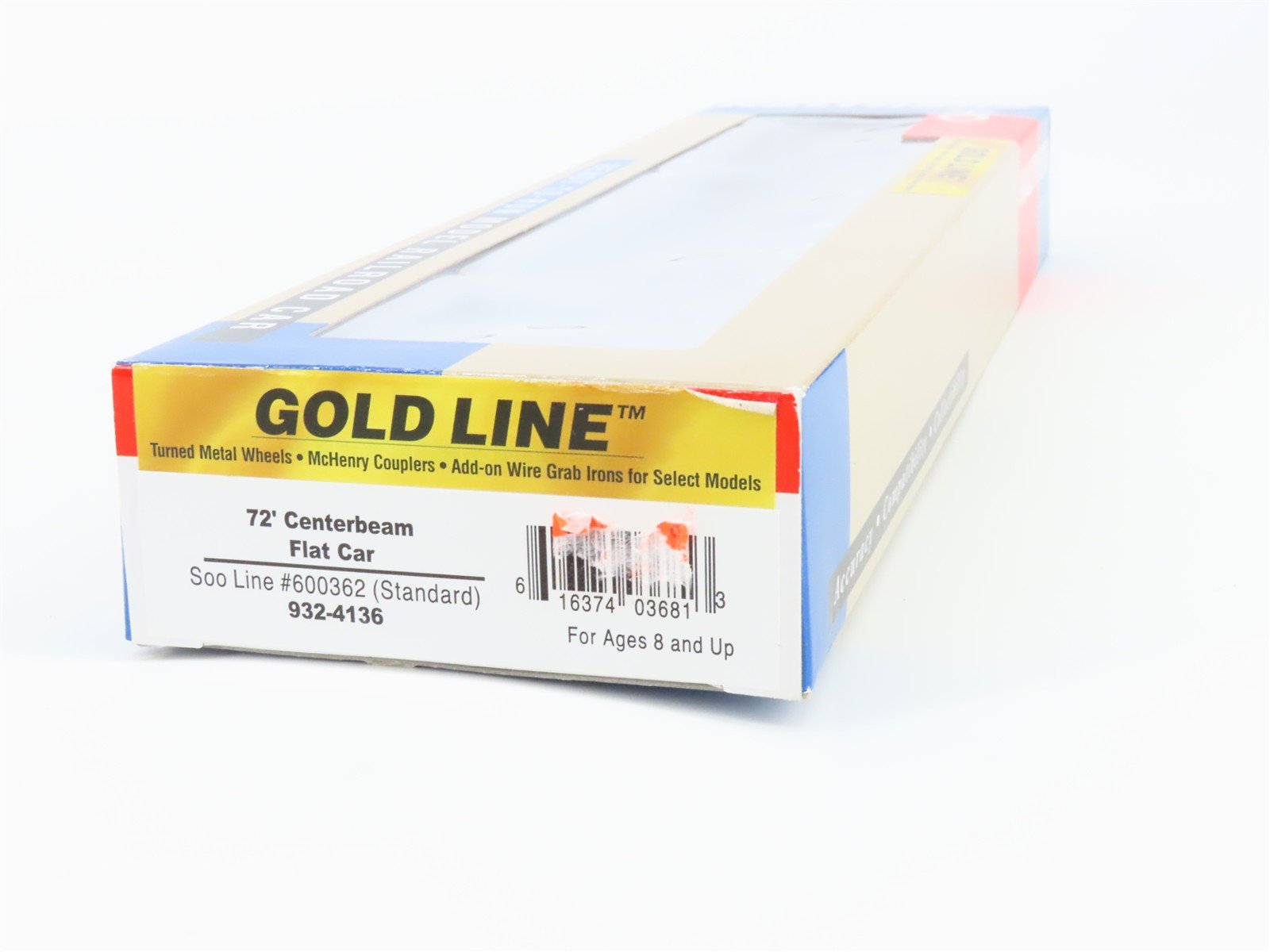 HO Scale Walthers 932-4136 Soo Line 72' Centerbeam Flat Car 600362 RTR