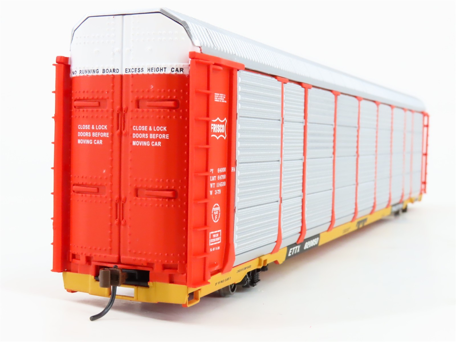 HO Scale Walthers 932-4871 SLSF Frisco 89' Thrall Tri-Level Auto Carrier RTR