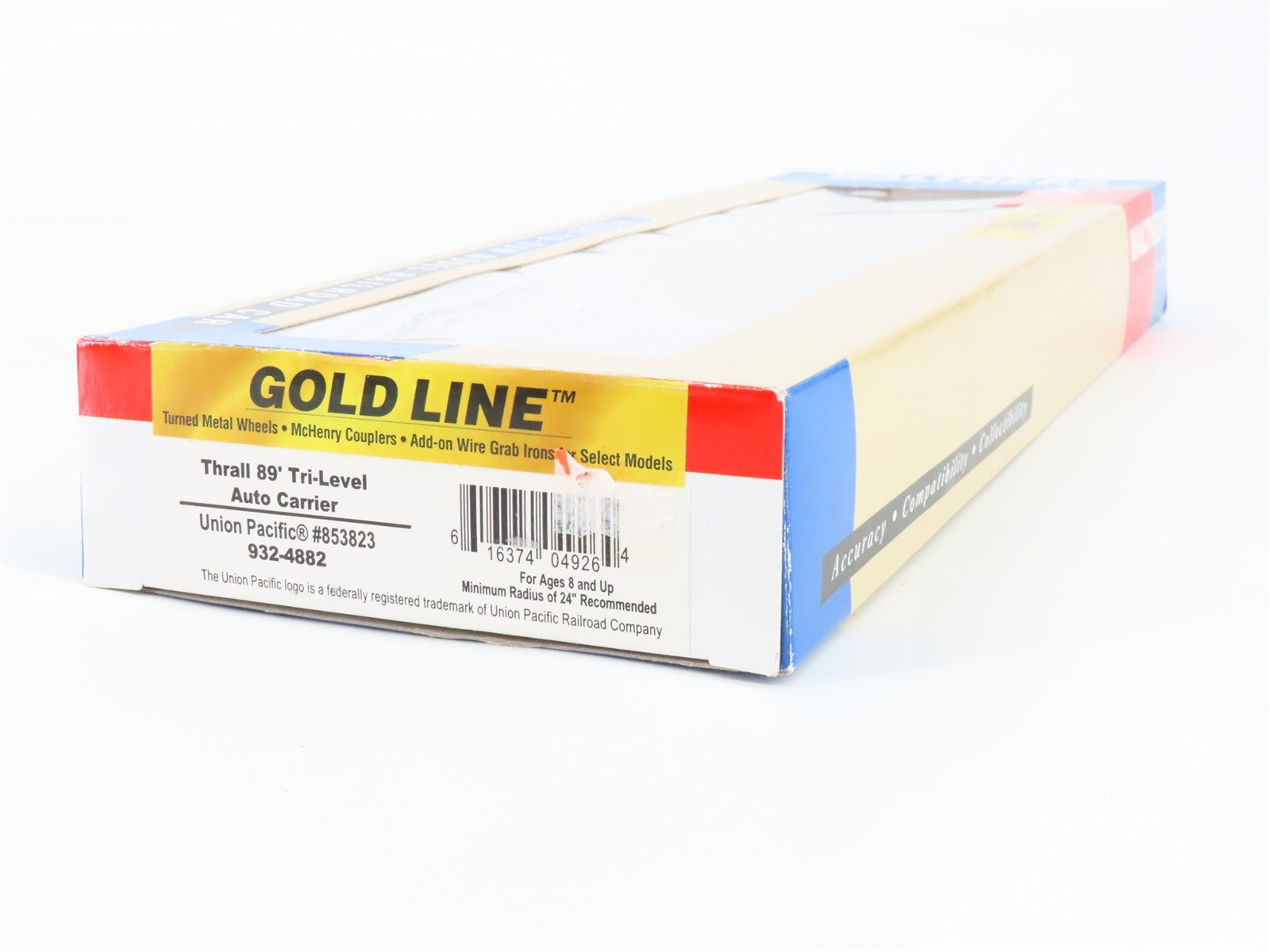 HO Scale Walthers 932-4882 UP Union Pacific 89' Tri-Level Auto Carrier RTR