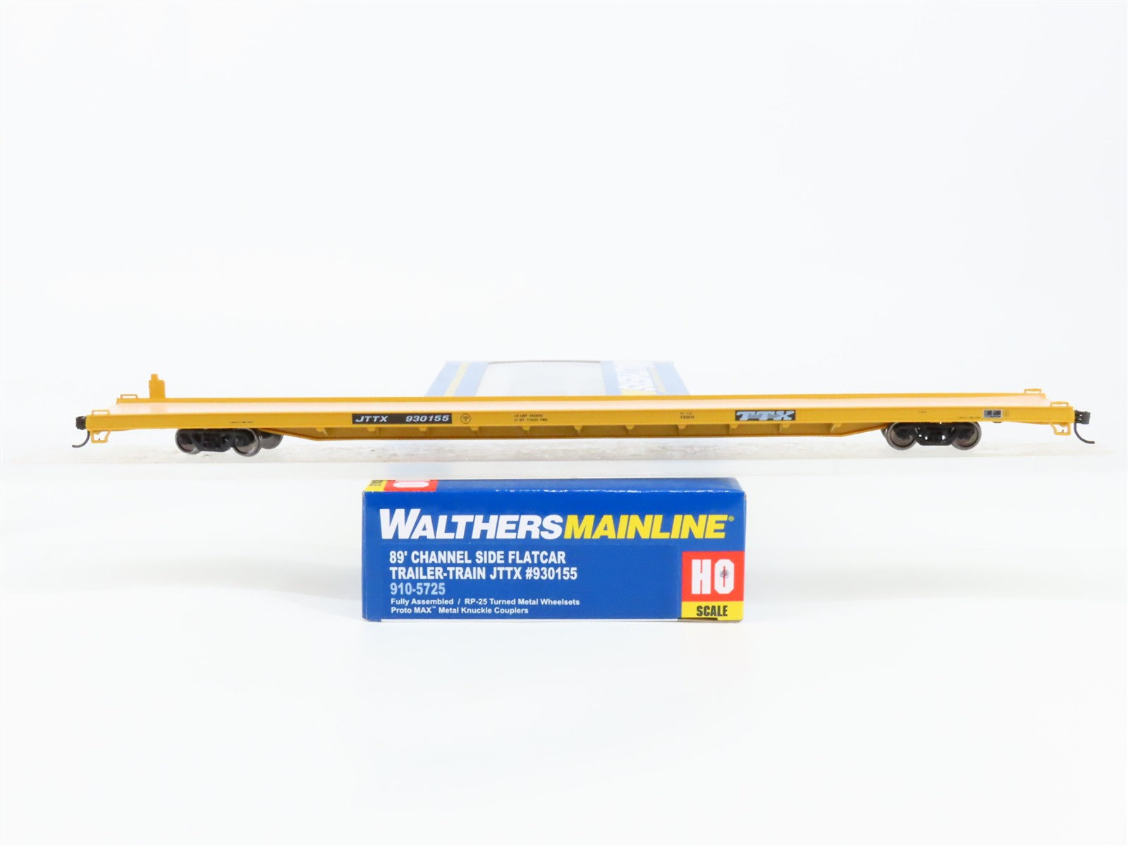 HO Scale Walthers 910-5725 JTTX Trailer-Train 89' Flat Car 930155 RTR