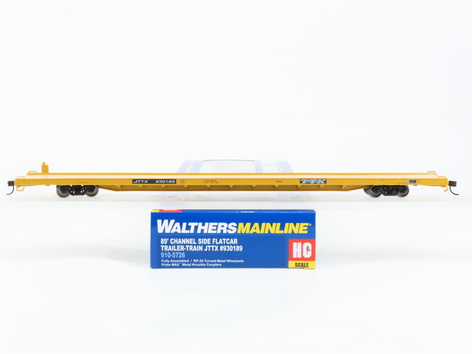 HO Scale Walthers 910-5726 JTTX Trailer-Train 89' Channel Side Flat Car RTR