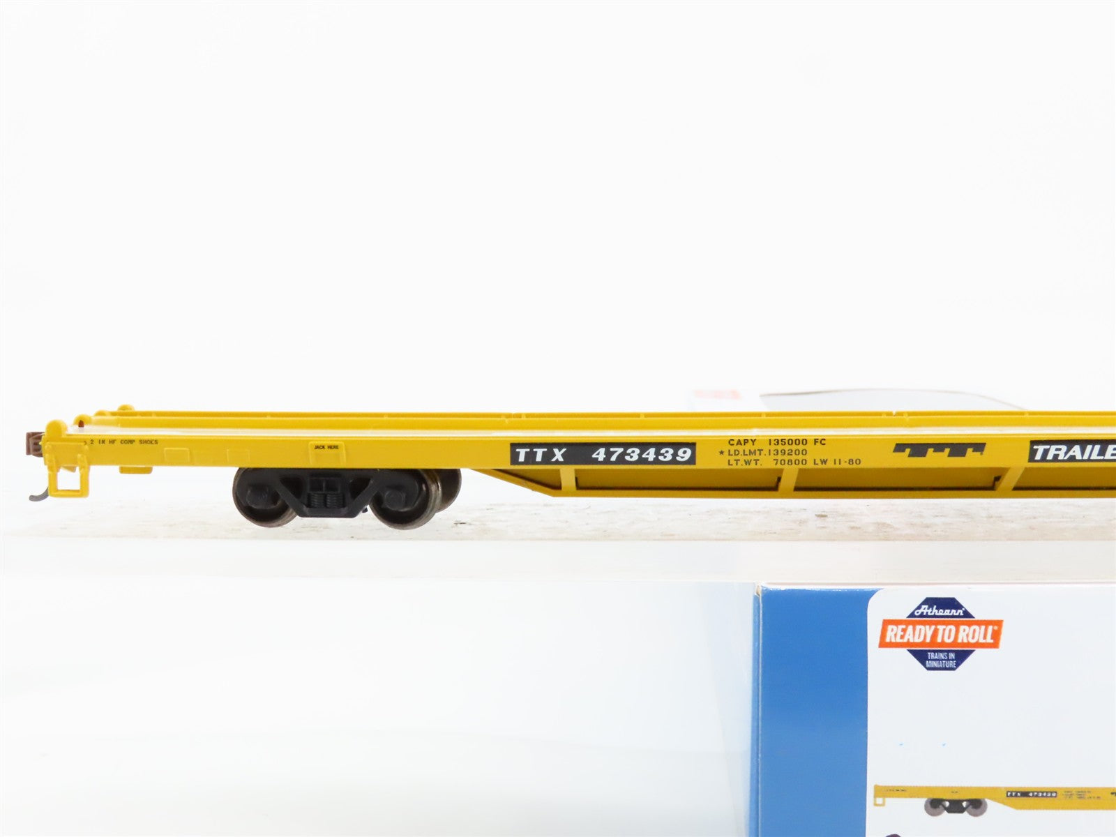 HO Scale Athearn ATH27629 TTX Trailer Train 85' All-Purpose Flat Car 473439 RTR