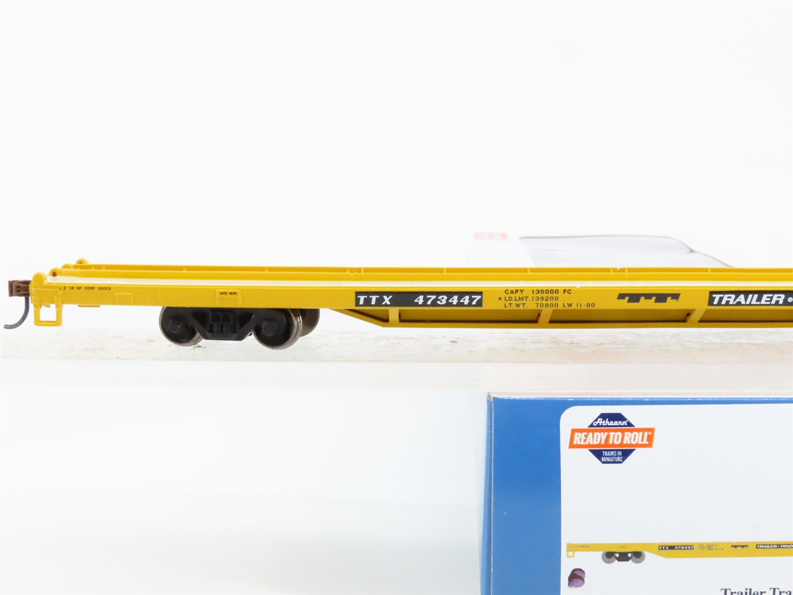 HO Scale Athearn ATH27628 TTX Trailer Train 85' All-Purpose Flat Car 473477 RTR