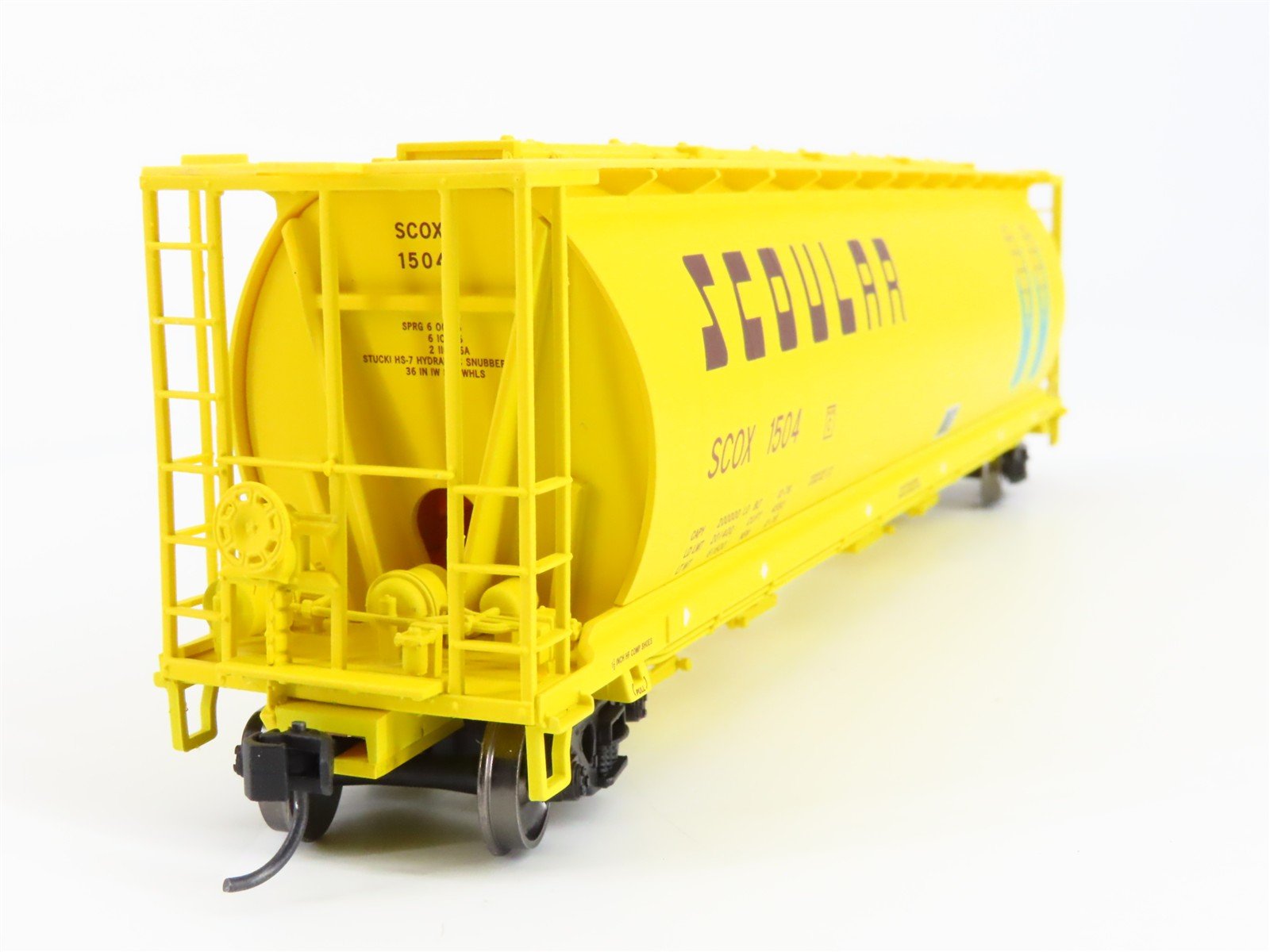 HO Scale Walthers 910-7320 SCOX Scoular 59' 59' Cylindrical Hopper 1504 RTR