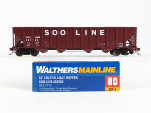 HO Scale Walthers 910-1974 Soo Line 50' 4-Bay Hopper 60369 RTR