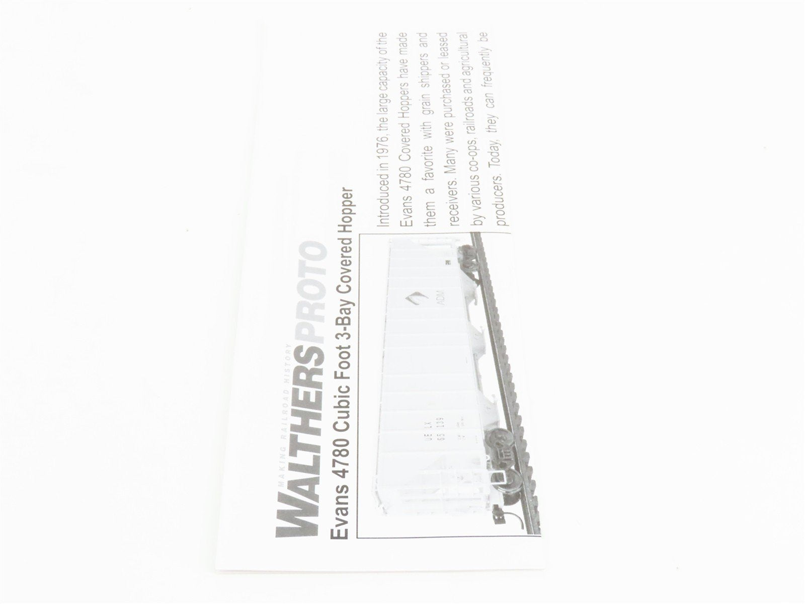 HO Scale Walthers 920-106122 UELX ADM 58' 3-Bay Covered Hopper 10018 RTR