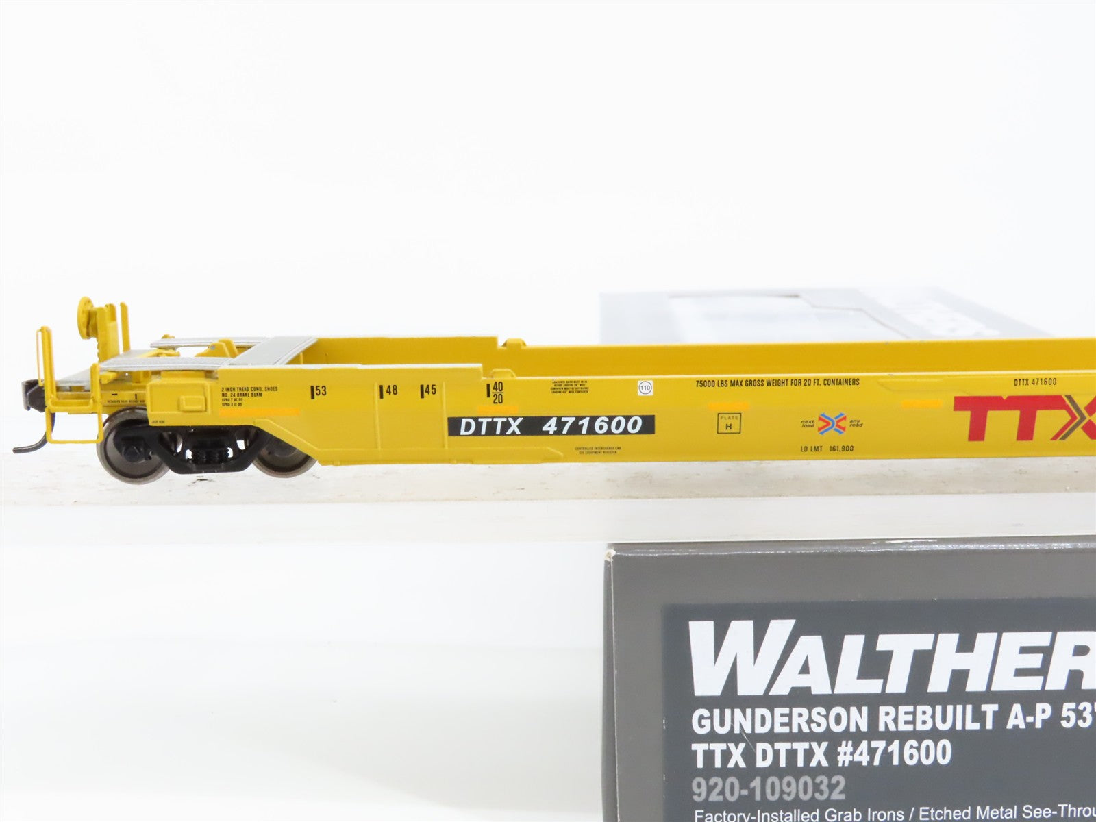 HO Scale Walthers 920-109032 DTTX TTX 53' Gunderson Rebuilt A-P 53' Well Car RTR