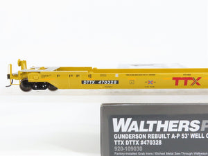 HO Scale Walthers 920-109030 DTTX TTX 53' Flat Car 470328 RTR