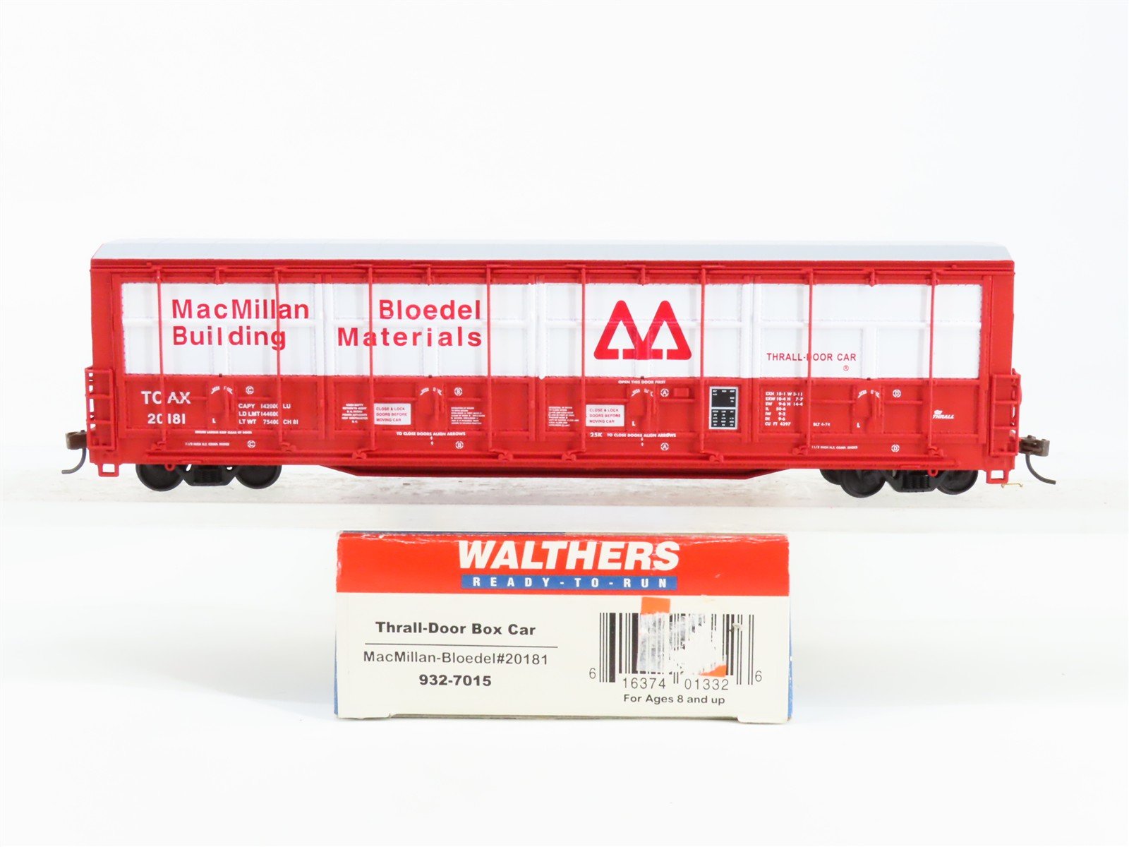 HO Scale Walthers 932-7015 TCAX MacMillan-Bloedel Thrall-Door Box Car 20181 RTR