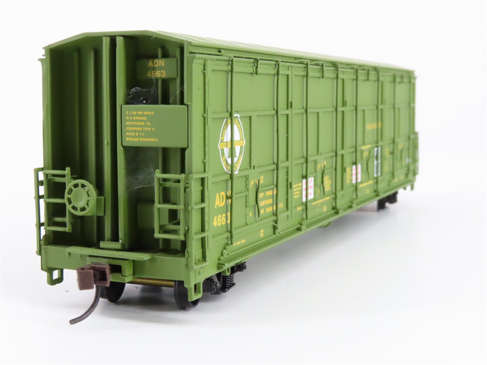 HO Scale Walthers 932-7010 Ashley, Drew & Northern 50' Thrall-Door Box Car RTR