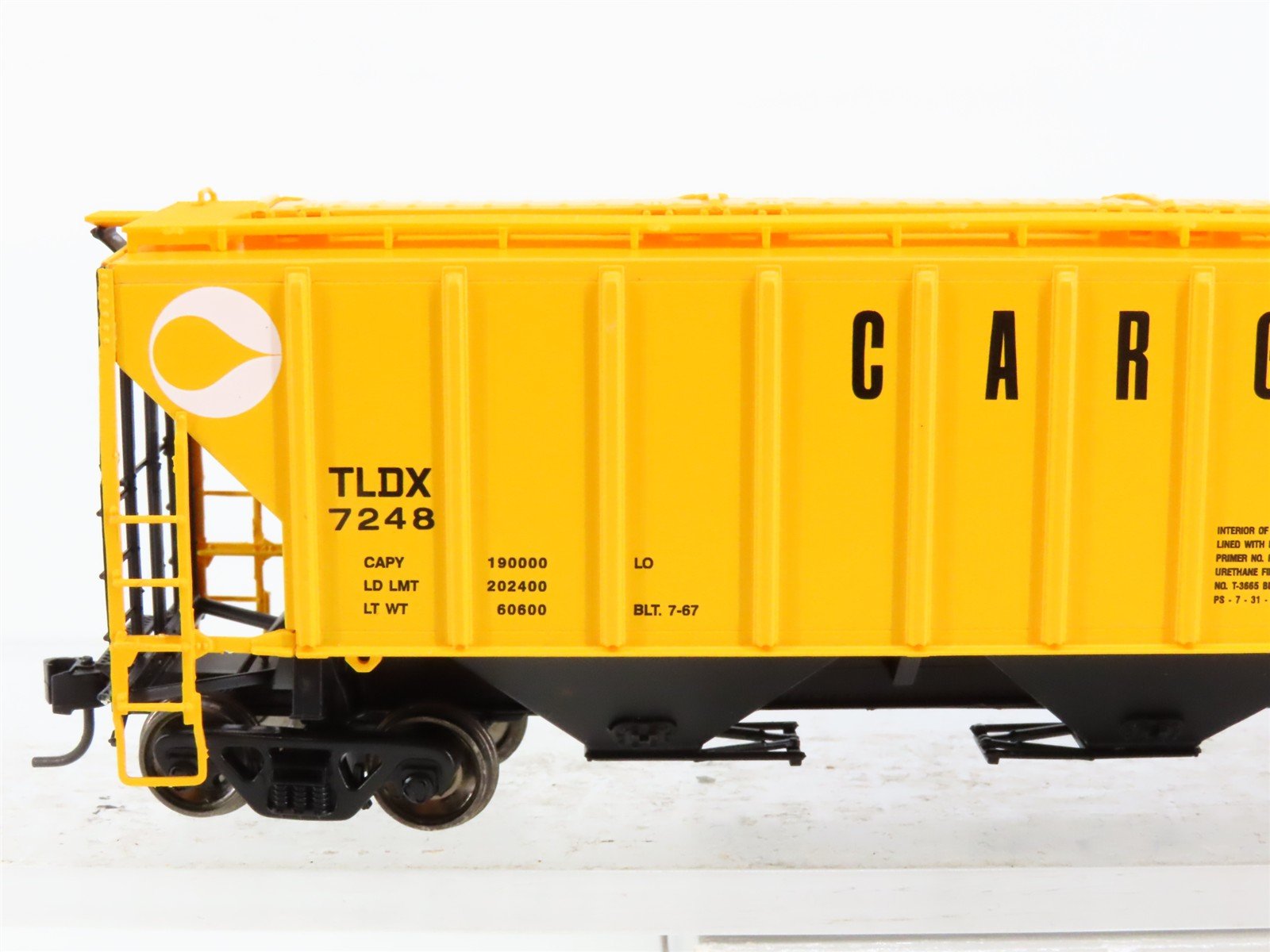 HO Scale PROTO 2000 21370 TLDX Cargill 3-Bay Covered Hopper 7248 RTR