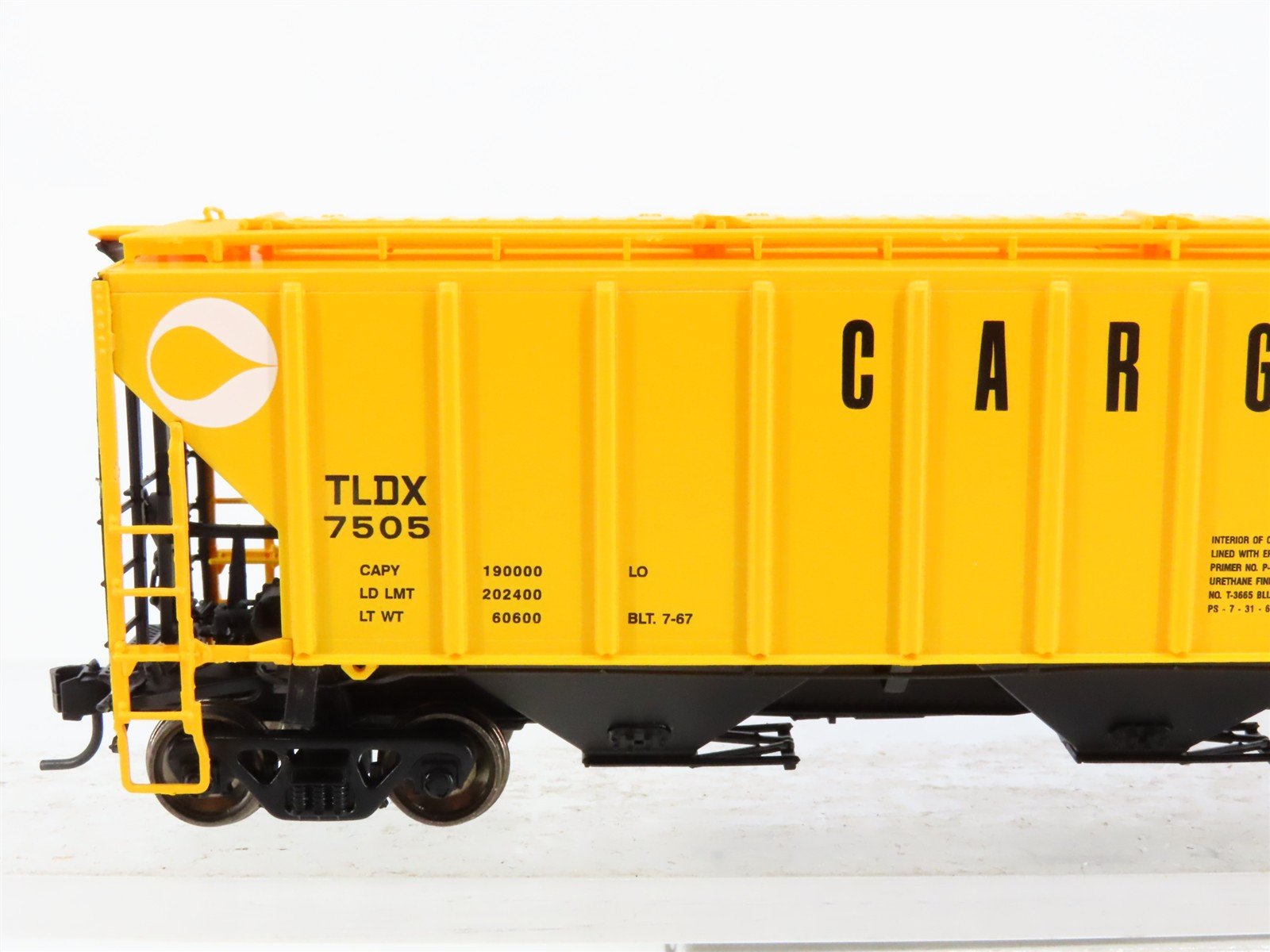 HO Scale PROTO 2000 21330 TLDX Cargill 3-Bay Covered Hopper 7505 RTR