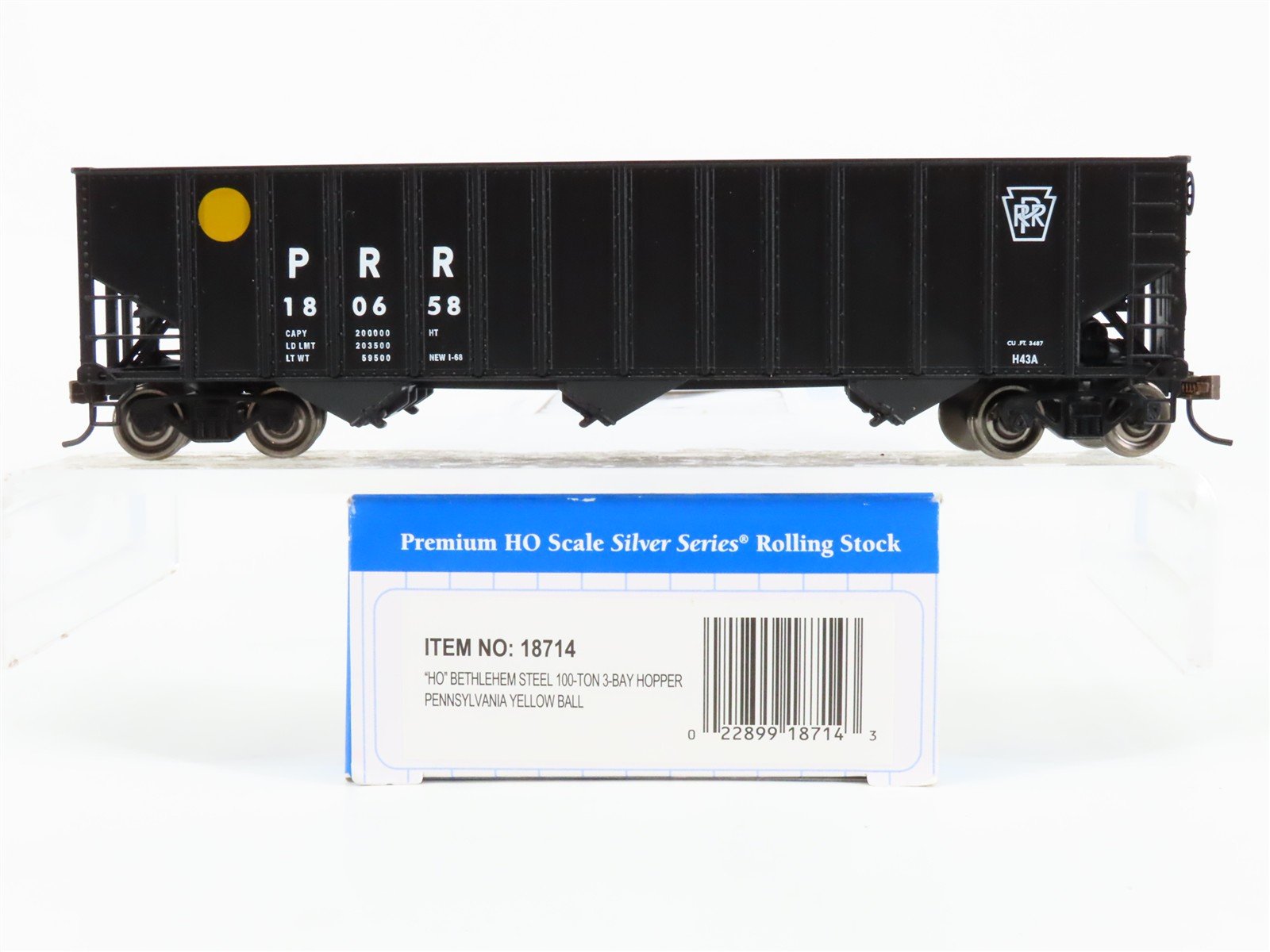 HO Scale Bachmann 18714 PRR Pennsylvania 3-Bay Hopper 180658 RTR