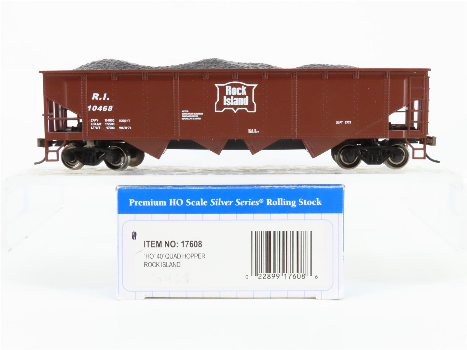 HO Scale Bachmann 17608 RI Rock Island 40' 4-Bay Hopper 10468 RTR