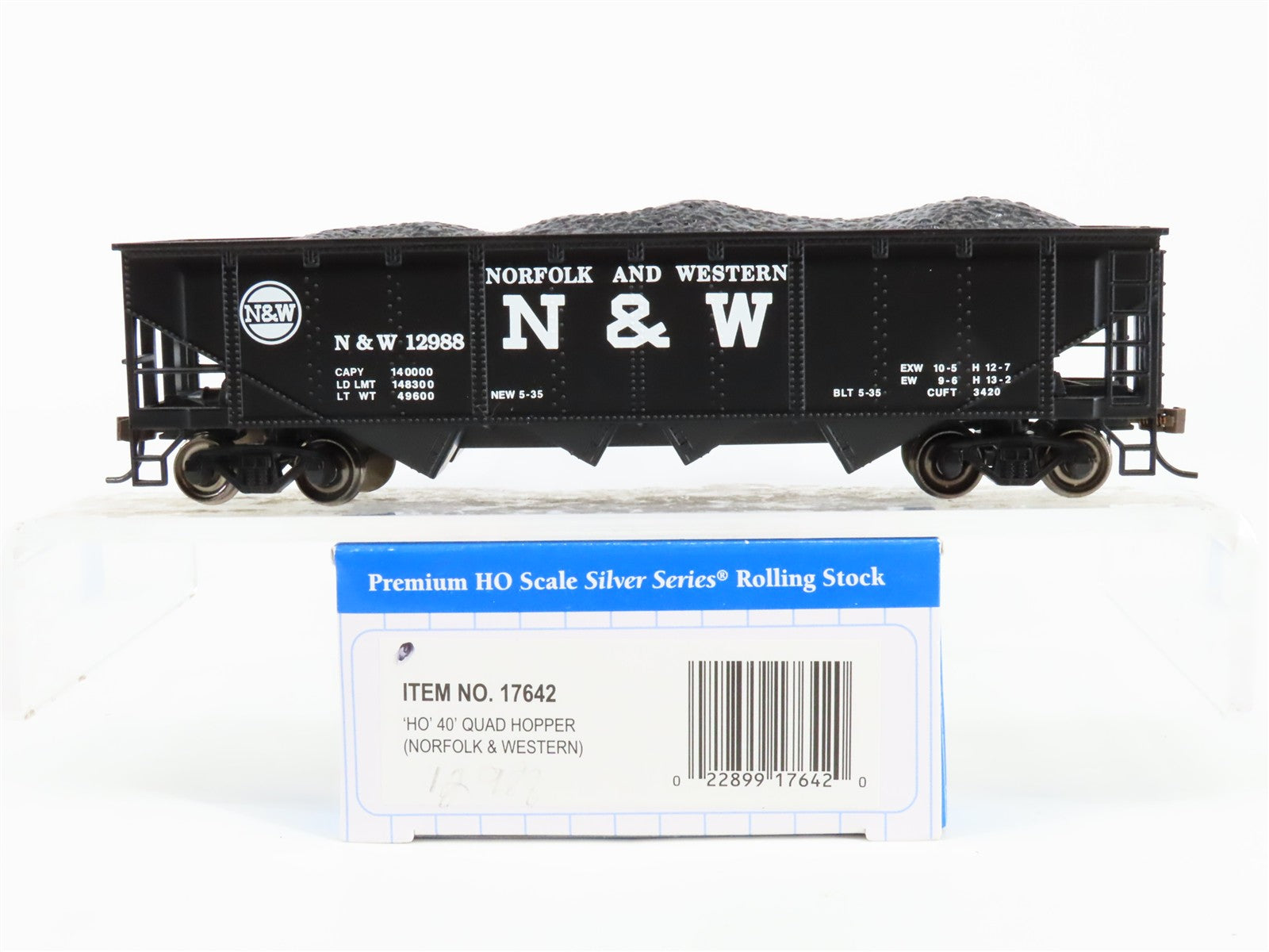 HO Scale Bachmann 17642 NW Norfolk & Western 40' 4-Bay Hopper 12988 RTR