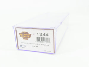 HO Scale Broadway Limited Imports 1344 NW Norfolk & Western Stock/Cattle Car RTR