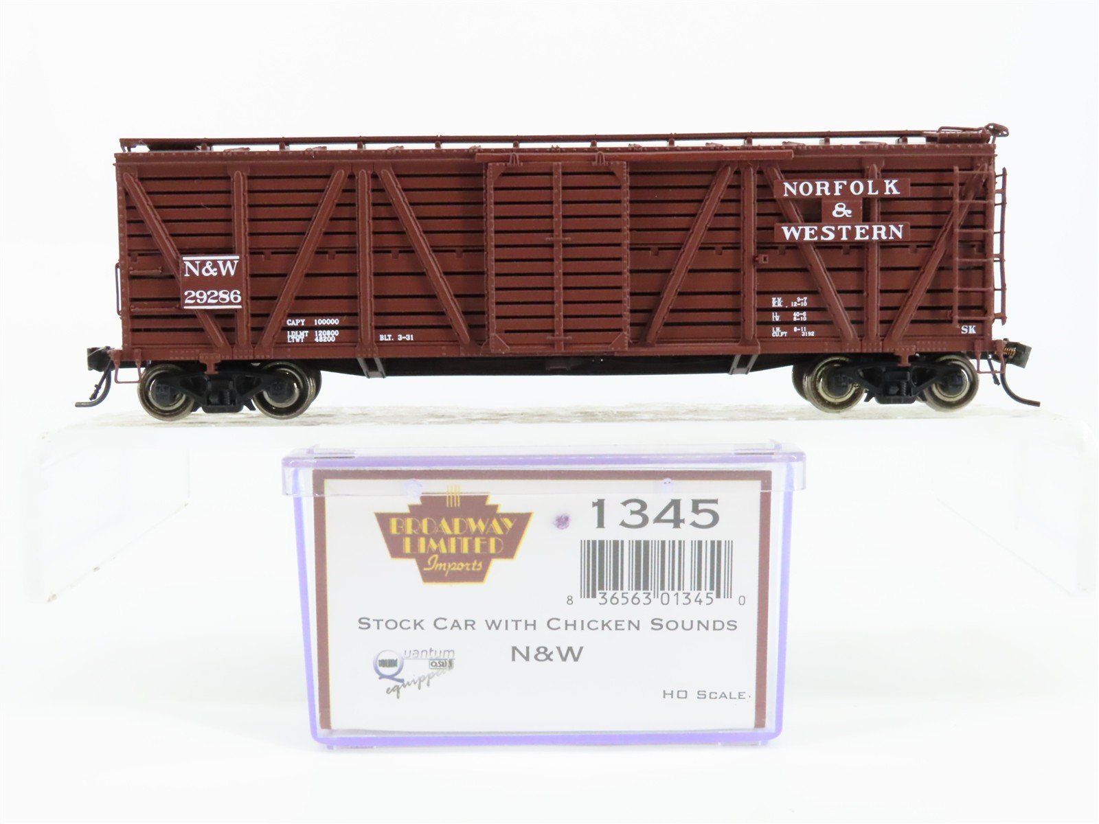 HO Scale Broadway Limited Imports 1345 40' Stock/Cattle Car RTR