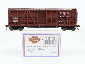 HO Scale Broadway Limited Imports 1343 NW Norfolk & Western Stock/Cattle Car RTR
