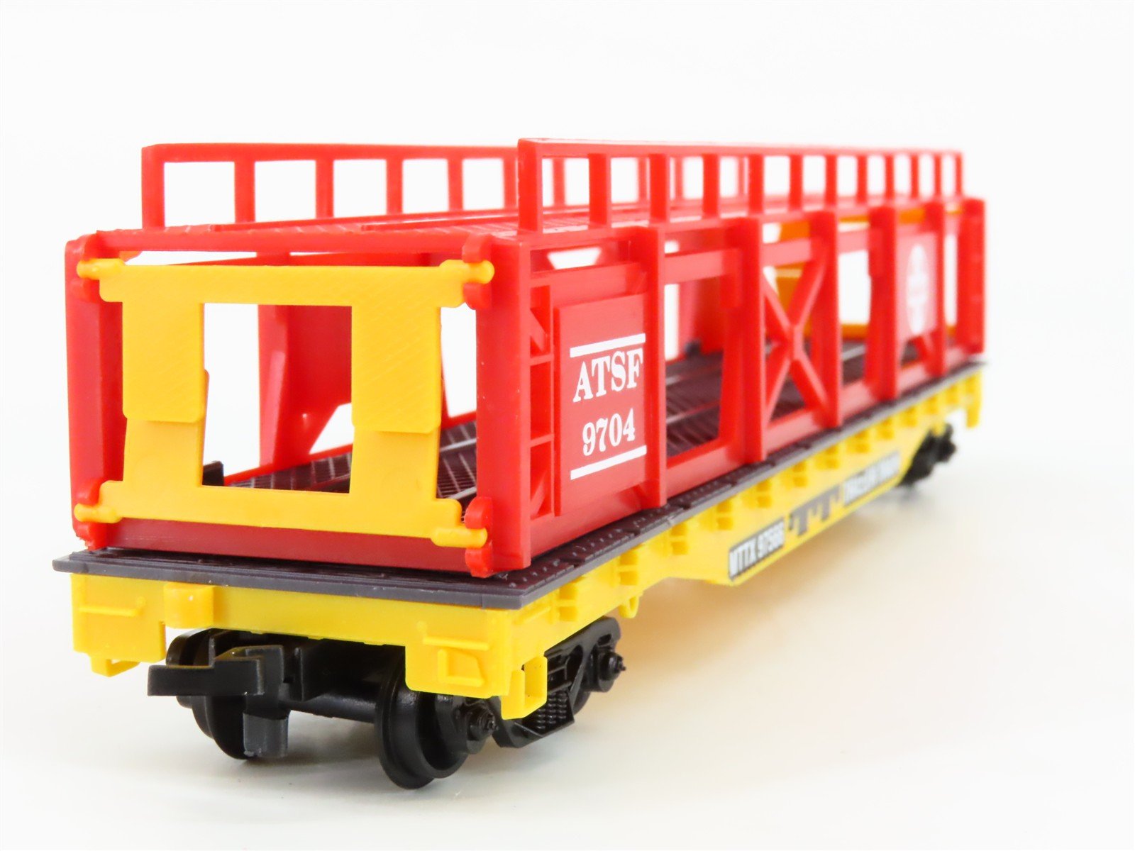 HO Scale Life-Like 433-8303 ATSF Santa Fe 50' Auto Carrier 9704 RTR