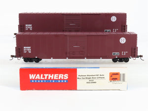 HO Scale Walthers 932-23560 BNSF Railway 60' Auto Box Car 2-Pack RTR