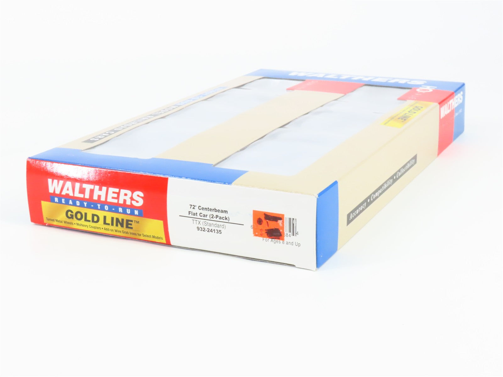 HO Scale Walthers 932-24135 TTX 72' Centerbeam Flat Car 2-Pack RTR