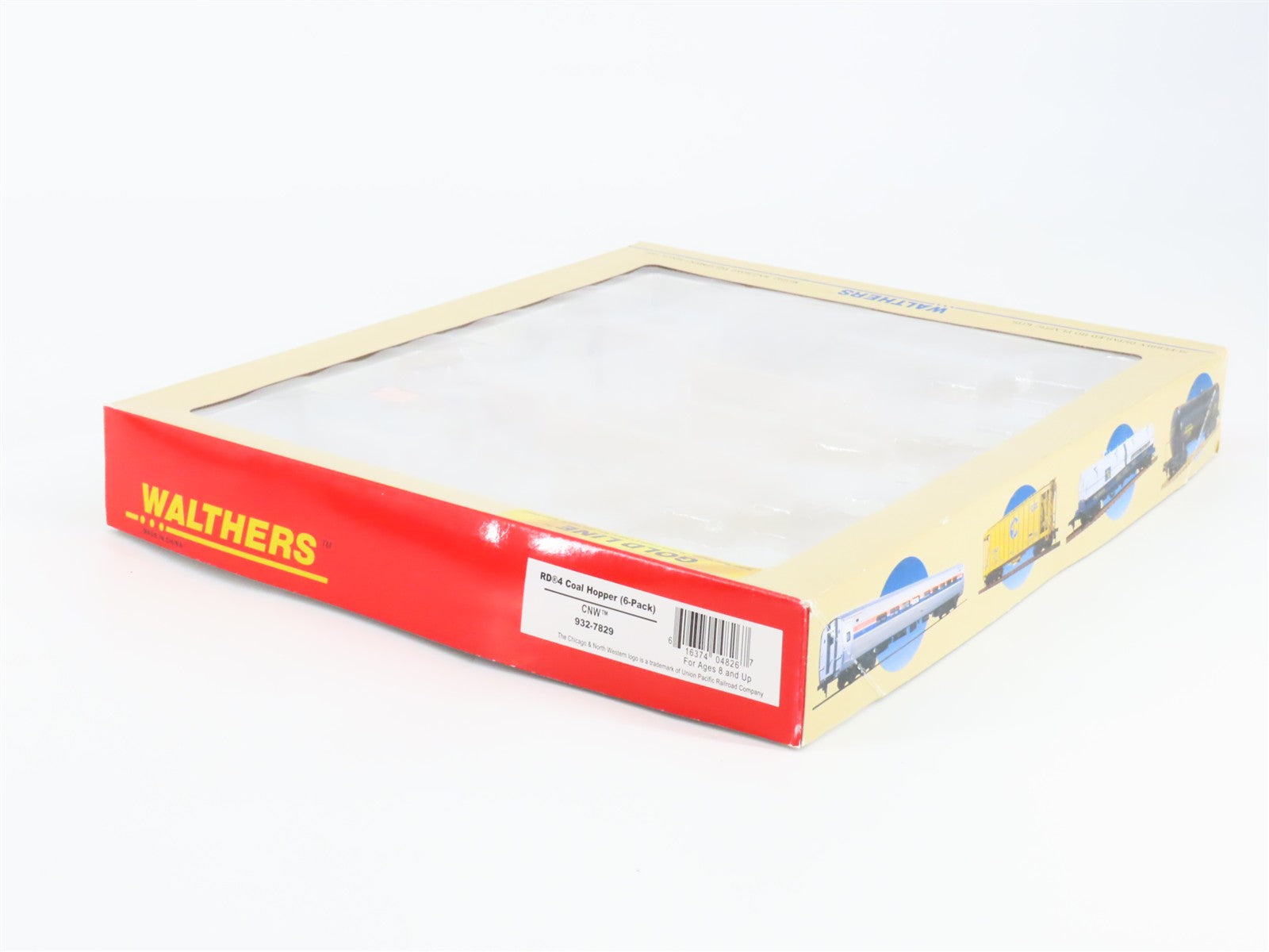 HO Scale Walthers 932-7829 Chicago & North Western RD4 Coal Hopper 6-Pack RTR